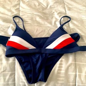 Zumiez Navy and Red Bikini